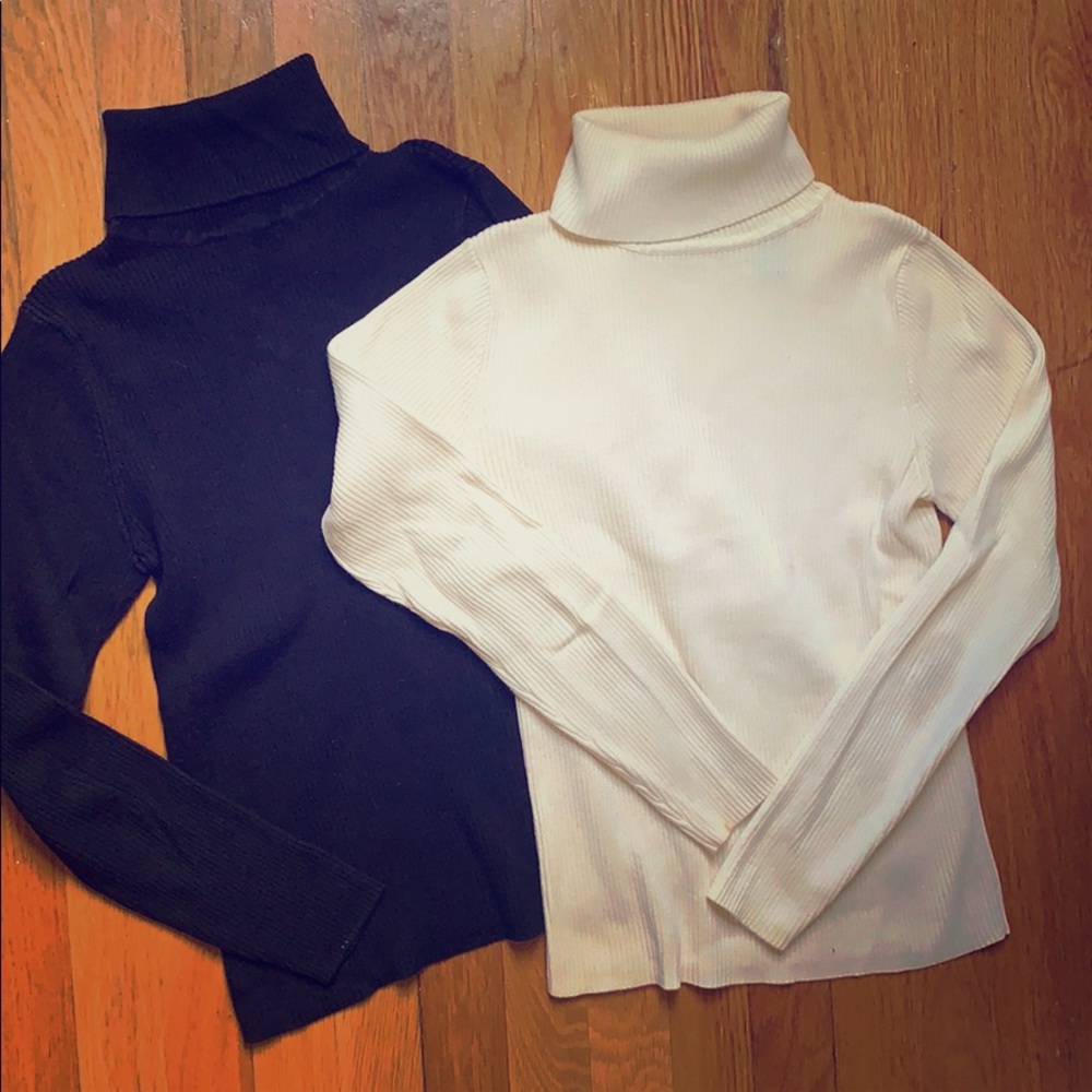 2 for 1 ribbed turtlenecks